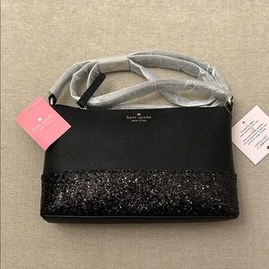 Kate Spade Black and Glitter Shoulder Bag